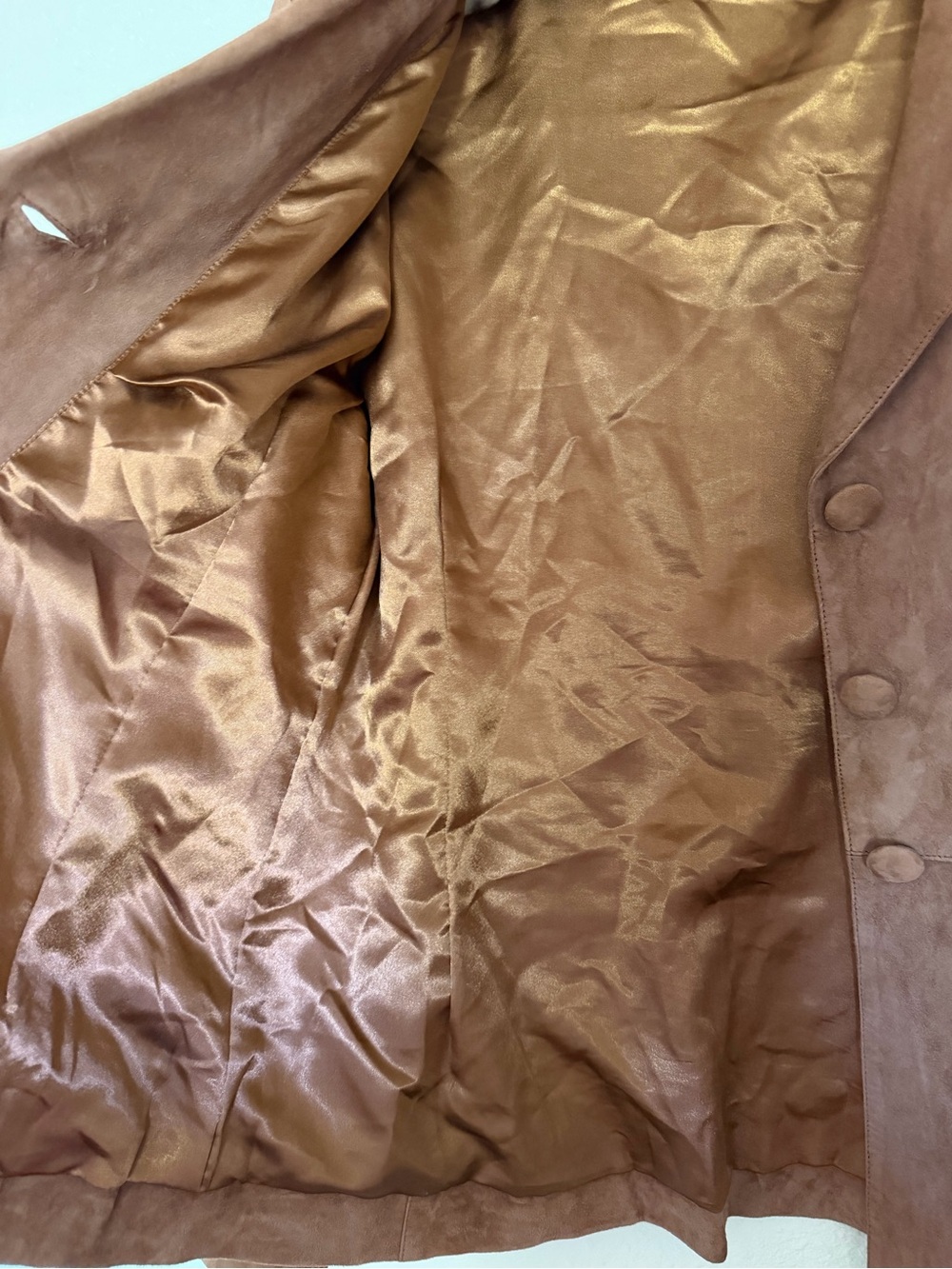 Vintage Austin Reed Brown Suede Leather Blazer Jacket Women’s Size 10 - Picture 6 of 9